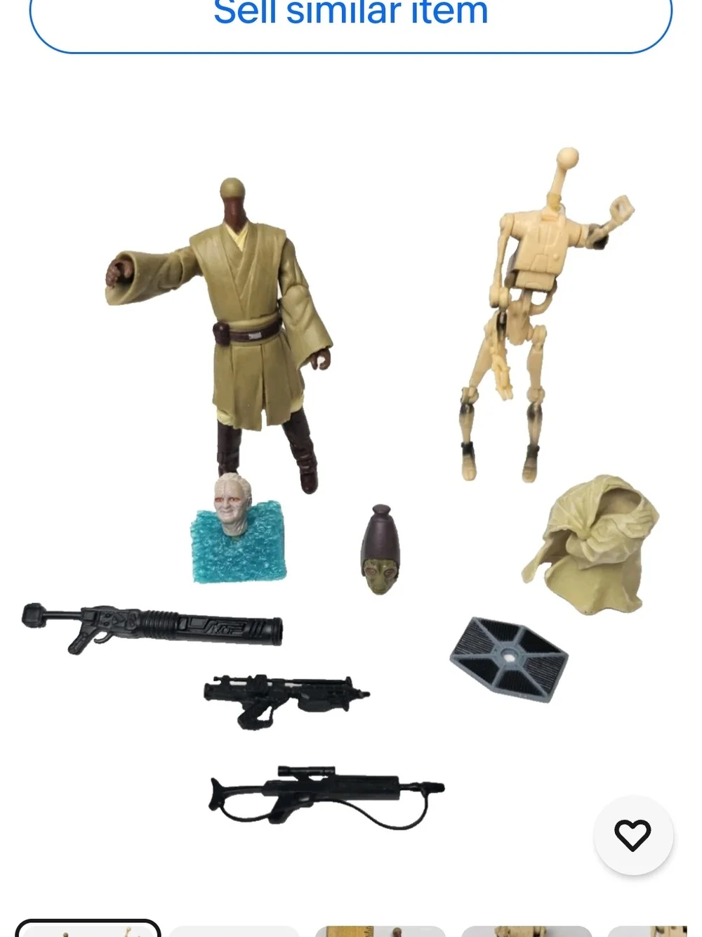 Star Wars Action Figures Pieces Palpatine Battle Droid Mace Windu Yoda Dofine